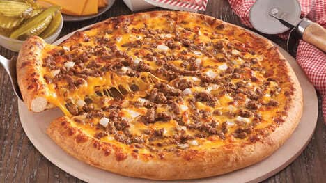 Heavily-Topped Burger Pizzas