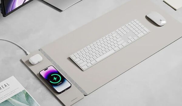 Alti Wireless Charging Desk Mat- Journey Black