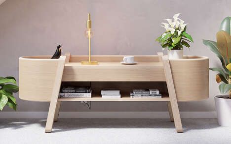 Curved Base Plywood Sideboards