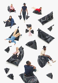 Leather Waste Beanbag Chairs Image 2