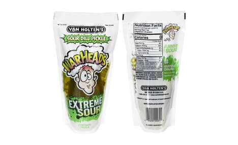 Ultra-Sour Prepackaged Pickles