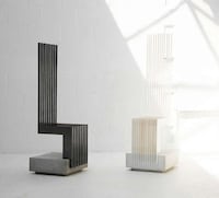 Sleek Steel Structural Chairs Image 1