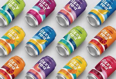 Rebranded Fizzy Tea Packaging