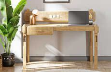 Charming Timber Workstation Desks