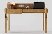 Charming Timber Workstation Desks Image 4