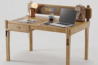 Charming Timber Workstation Desks Image 6