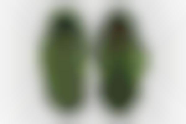 fuzzy green nike shoes