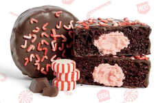 Peppermint-Filled Chocolate Cakes