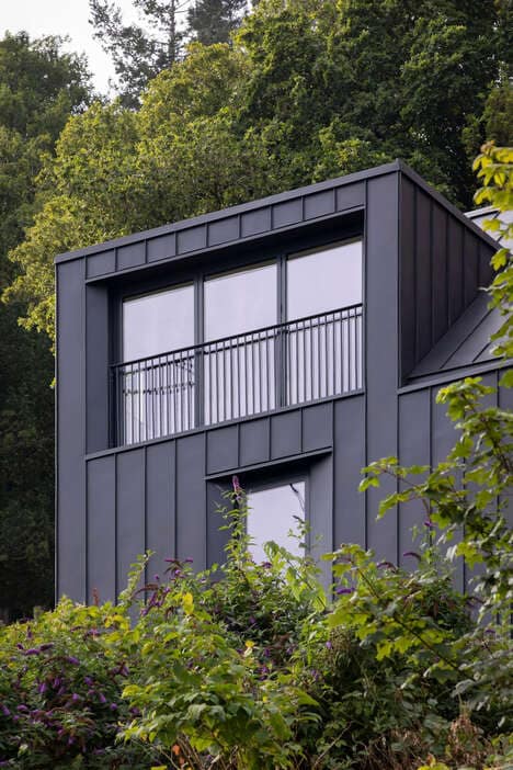 Metal-Clad Sleek Hillside Houses
