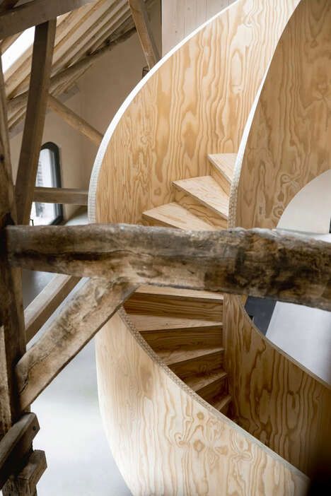Dutch Barn Spiralled Staircase
