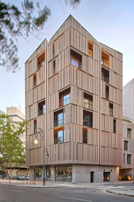 Wooden Screen Apartment Blocks