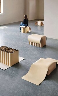 Curvaceous Linoleum Furniture