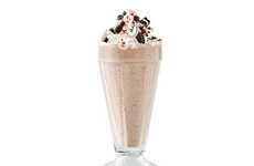 Peppermint-Studded Cookie Milkshakes