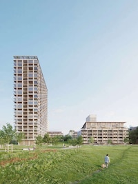 Wood-Clad Relaxing Housing Blocks Image 2