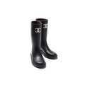High-Fashion Rubber Boots - The Chanel High Boots are Made with Caoutchouc Material (TrendHunter.com)