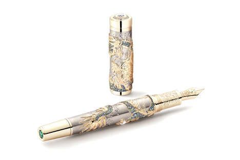 Opulent Dragon-Themed Pens