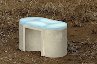 Contrasting Element Concrete Stools Image 4