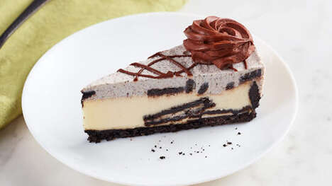 Sandwich Cookie-Studded Cheesecakes