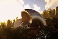 Metal-Constructed Yoga Shalas