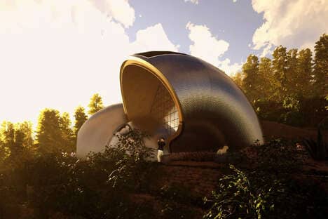 Metal-Constructed Yoga Shalas