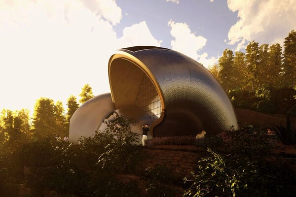 Metal-Constructed Yoga Shalas