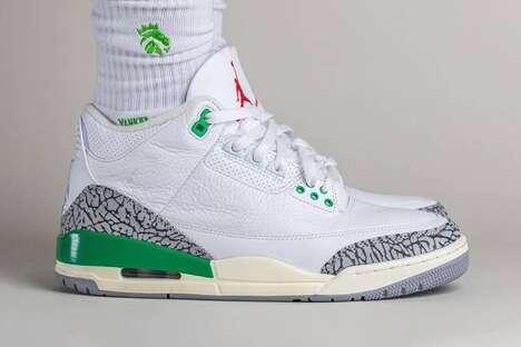 Green Accented Lifestyle Sneakers