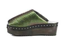 Glistening Python Leather Footwear