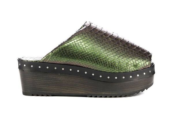 Glistening Python Leather Footwear Image 2