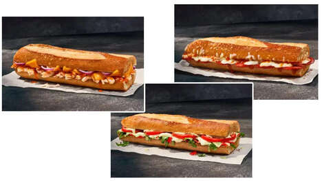 Cheesy Toasted Baguette Sandwiches