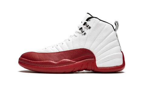 Cherry-Colored Basketball Shoes