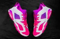 Album-Honoring Vibrant Pink Sneakers