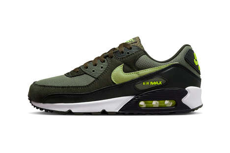 Army-Colored Olive Sneakers