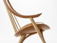 Minimal Curved Wooden Armchairs Image 2