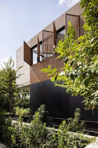 Slatted Wooden Suburban Homes