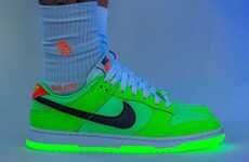 Vibrant Tonal Glowing Sneakers
