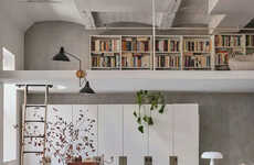 Book-Filled Mezzanine Lofts