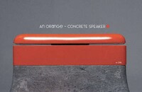 Orange-Accented Concrete Speakers Image 3
