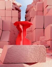 Bright Colorful Structural Stools Image 1