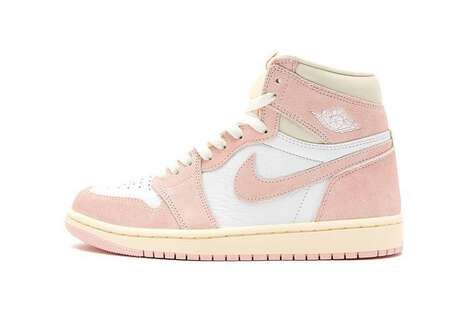 Pastel Pink High-Top Sneakers