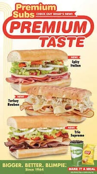 Premium Sub Sandwich Menus Image 1
