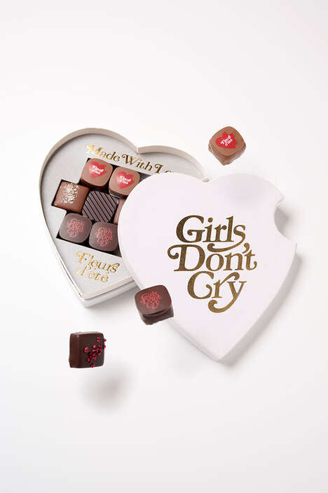 White Heart-Shaped Chocolates