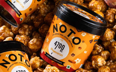 Caramel Popcorn Ice Creams