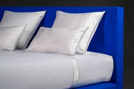 Blue Floating Bed Frames