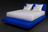 Blue Floating Bed Frames Image 2