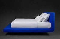 Blue Floating Bed Frames Image 3
