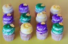 Celebratory Mardi Gras Cupcakes