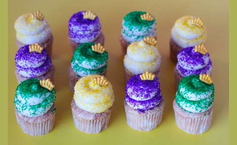Celebratory Mardi Gras Cupcakes