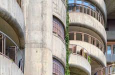 Brutalist Concrete Tower Apartments