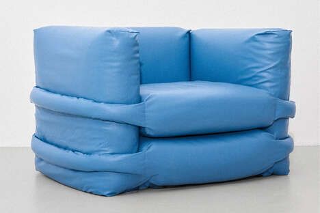 Blue-Tonal Pillow Sofas