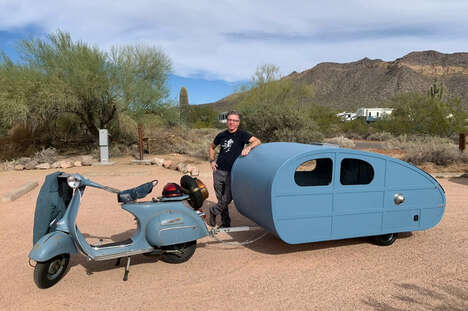 Bike-Attached Retro Trailers
